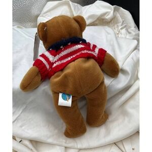 TEDDY BEAR "Justice" March of Dimes American Sweater Patriotic 9" Plush Stuffed